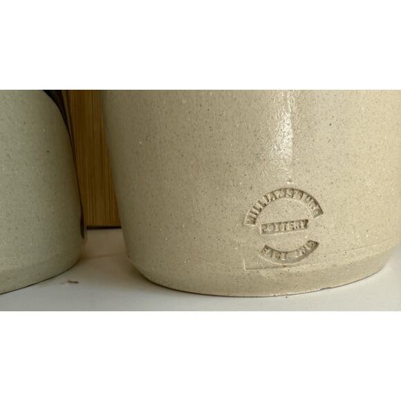 Williamsburg Pottery 6 “ Salt Glaze Hanging Wall Pocket Candle Holder Set If 2 - Picture 3 of 5